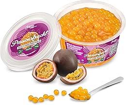 INSPIRE FOOD Bubble Tea Pearls Passion Fruit | Bubble Tea, Tapioca Pearl for Bubble Tea | 100% Vegan and Gluten Free, No Artificial Coloring, 450 g