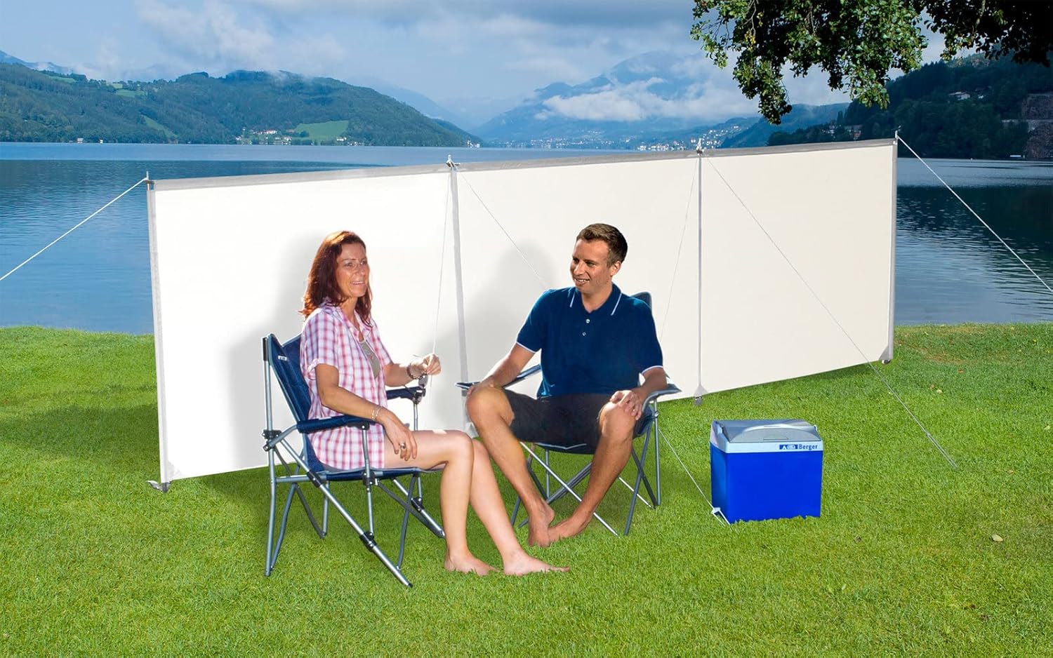 BERGER Windschutz Ventana Strand Sichtschutz Meer Windschutz Camping