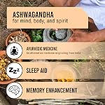 EBYSU Ashwagandha Supplément (Fabriqué au Canada) – 120 Capsules – Pour la détente quotidienne, le sommeil reposant, la mémoire & Clarté mentale – Soutien ayurvédique traditionnel – Suppléments Ashwagandha pour hommes et femmes
