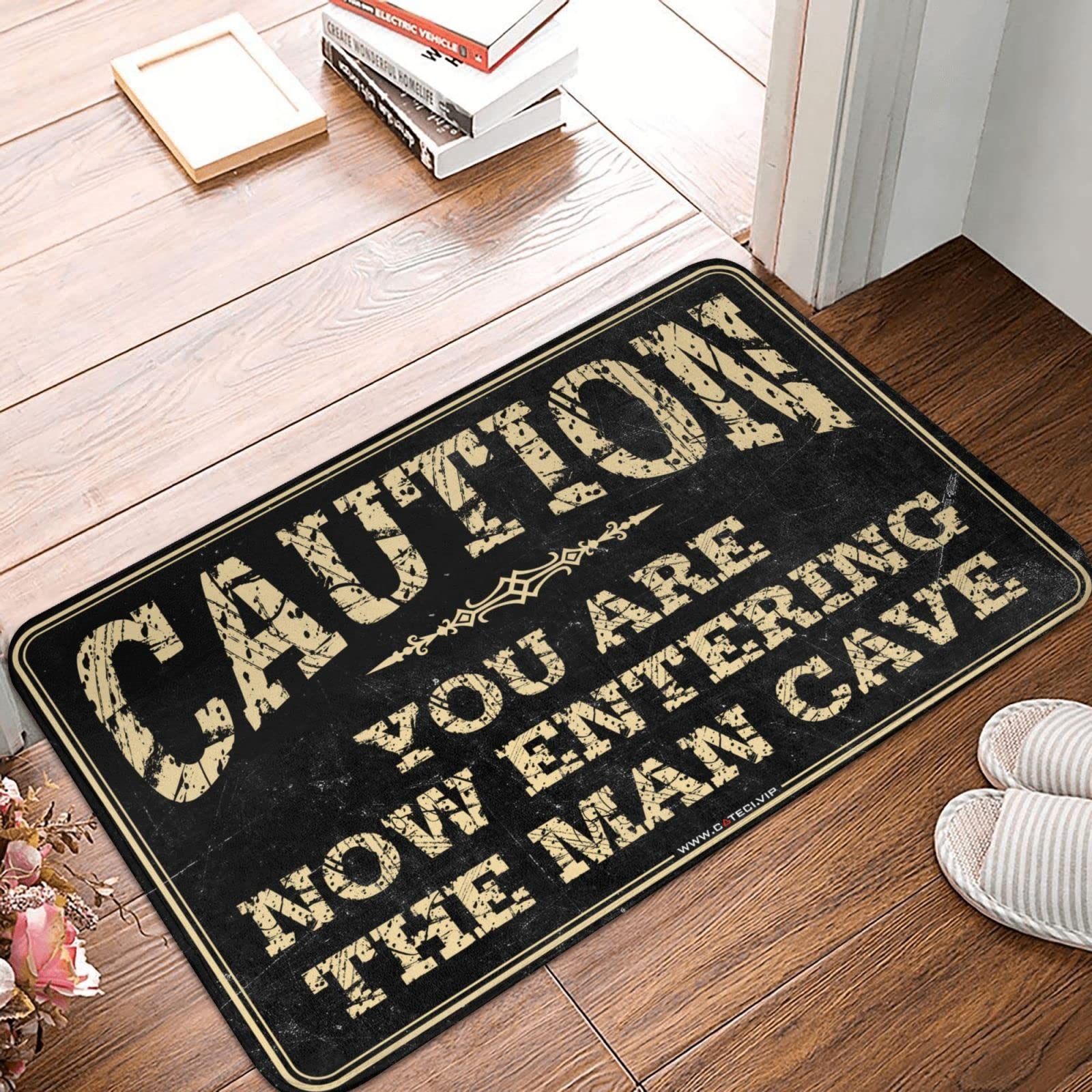 COTECI Zerbino con scritta "Welcome to Outside Entry Caution!" You Are Now Entering The Man Cave Mat Friends Zerbino Welcome to the Shitshow Zerbino (dimensioni: 65 x 90 cm)