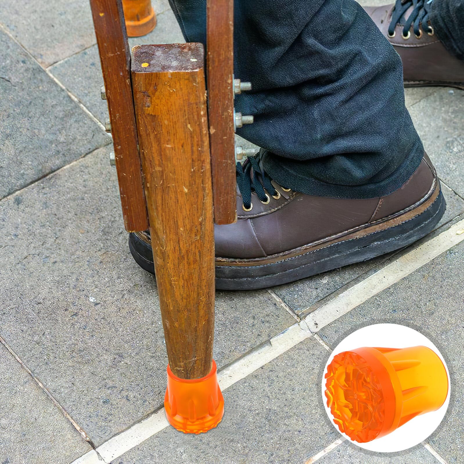 Healeved Puntas de Repuesto Antideslizantes para Muletas de 28 MM de Oxford 8 Unidades Almohadillas Duraderas para Bastones de Senderismo Accesorios para Estabilidad y Seguridad en
