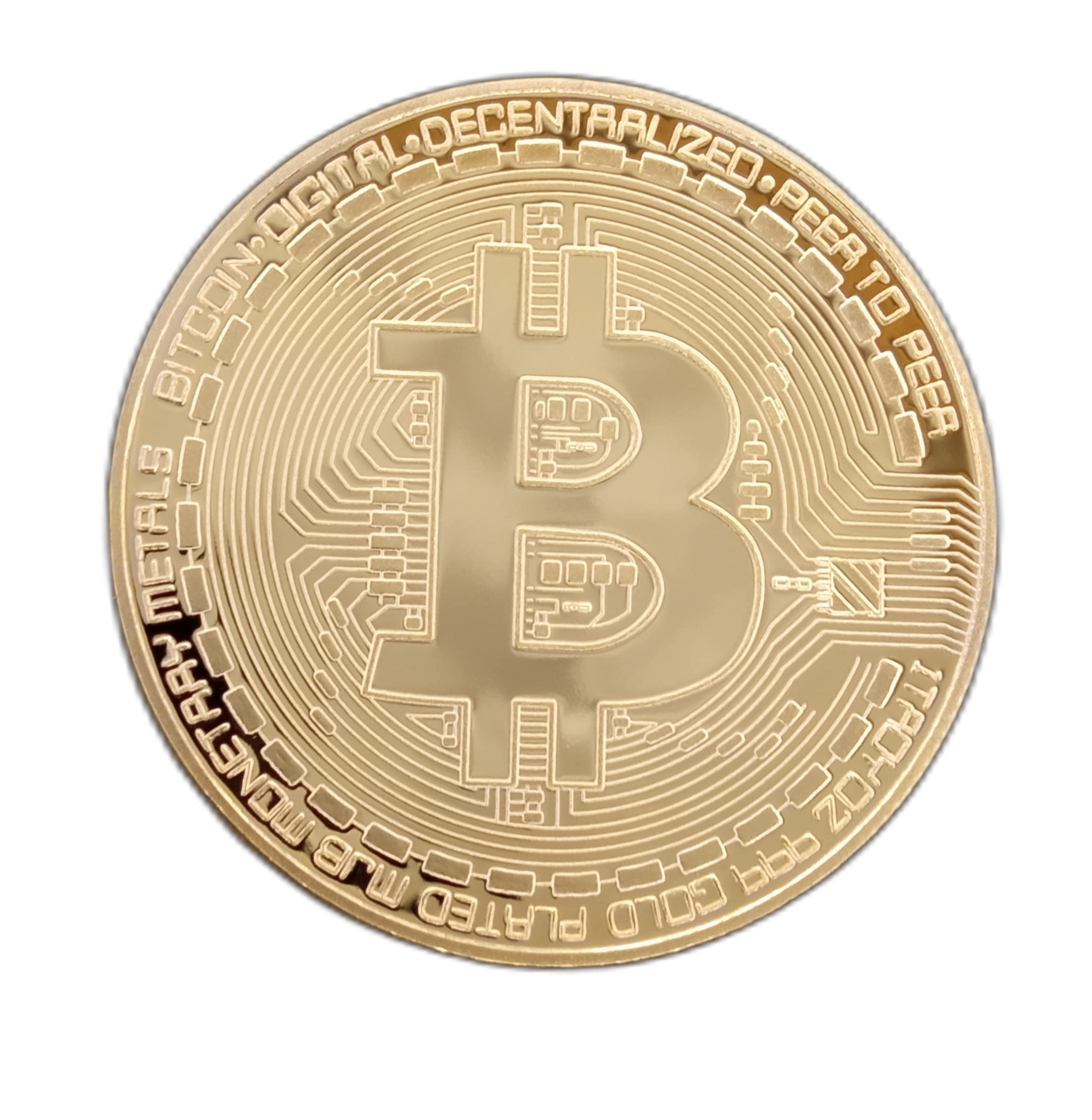 Moneda Bitcoin Bitcoin Moneda Criptomoneda Representacion Fisica Sin Valor  | Meses Sin Interés Oro 24k Puro