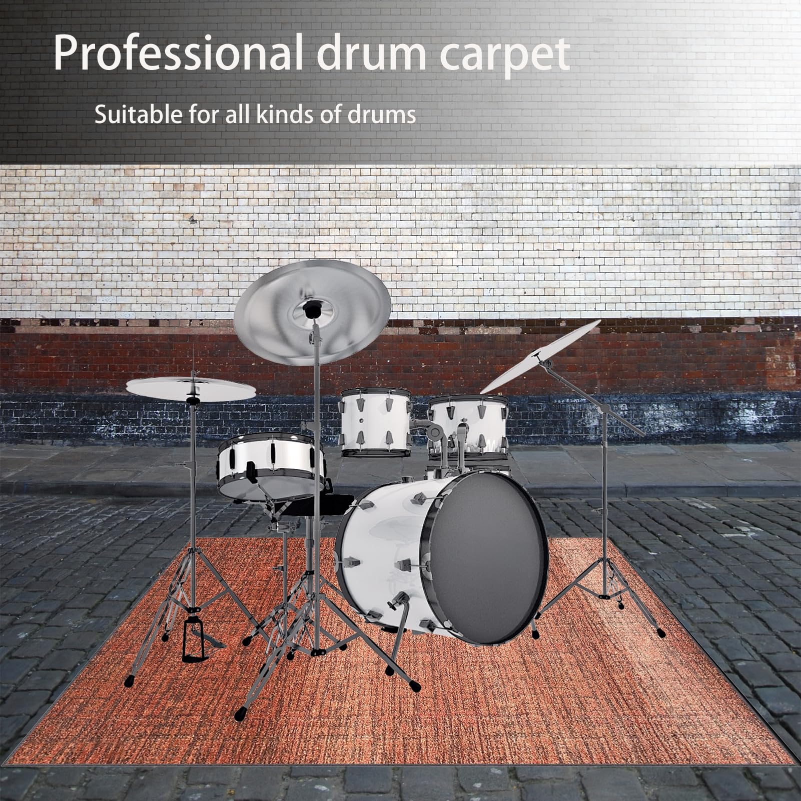 140 x 120 cm Alfombra Bateria Electronica, Antivibracion Antideslizante Alfombras Bateria Insonorizacion, Alfombrilla de Tambor para Baterías Acústico Caja Bombo y otros Instrumentos Musicales