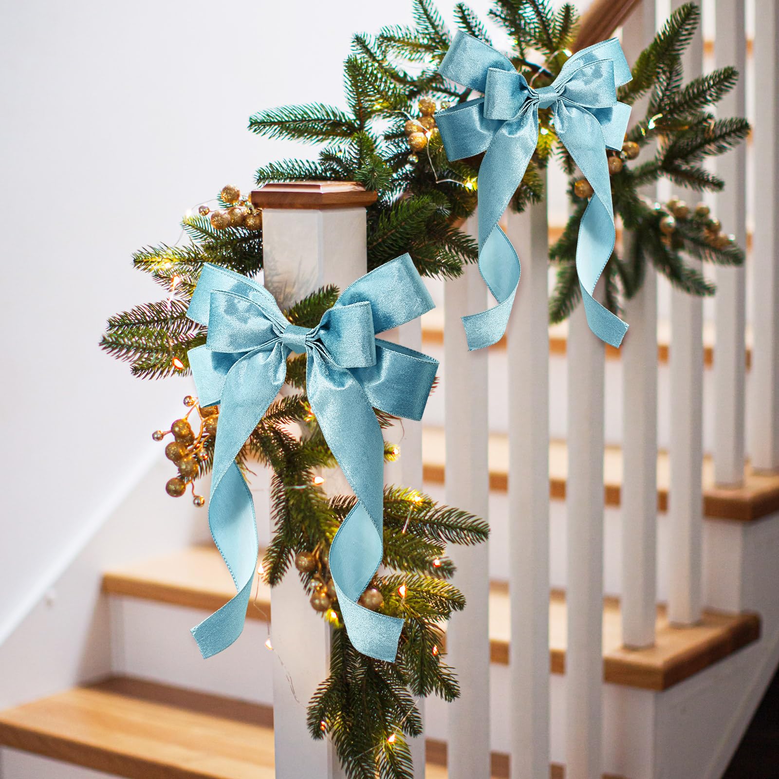 Chuangdi Samtbandspule, Vintage-Samtbänder für Geschenkverpackungen, Dekoration, Party, Hochzeit, Kunst, Handwerk, breites einseitiges Samtband, Schleifenherstellung (6,3 cm, 30 m, Graublau)