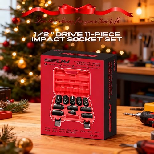 Miniatura 42 de Juego de 49 bocallaves de impacto SAE y métricas con barras de extensión: para una llave de impacto de alta durabilidad