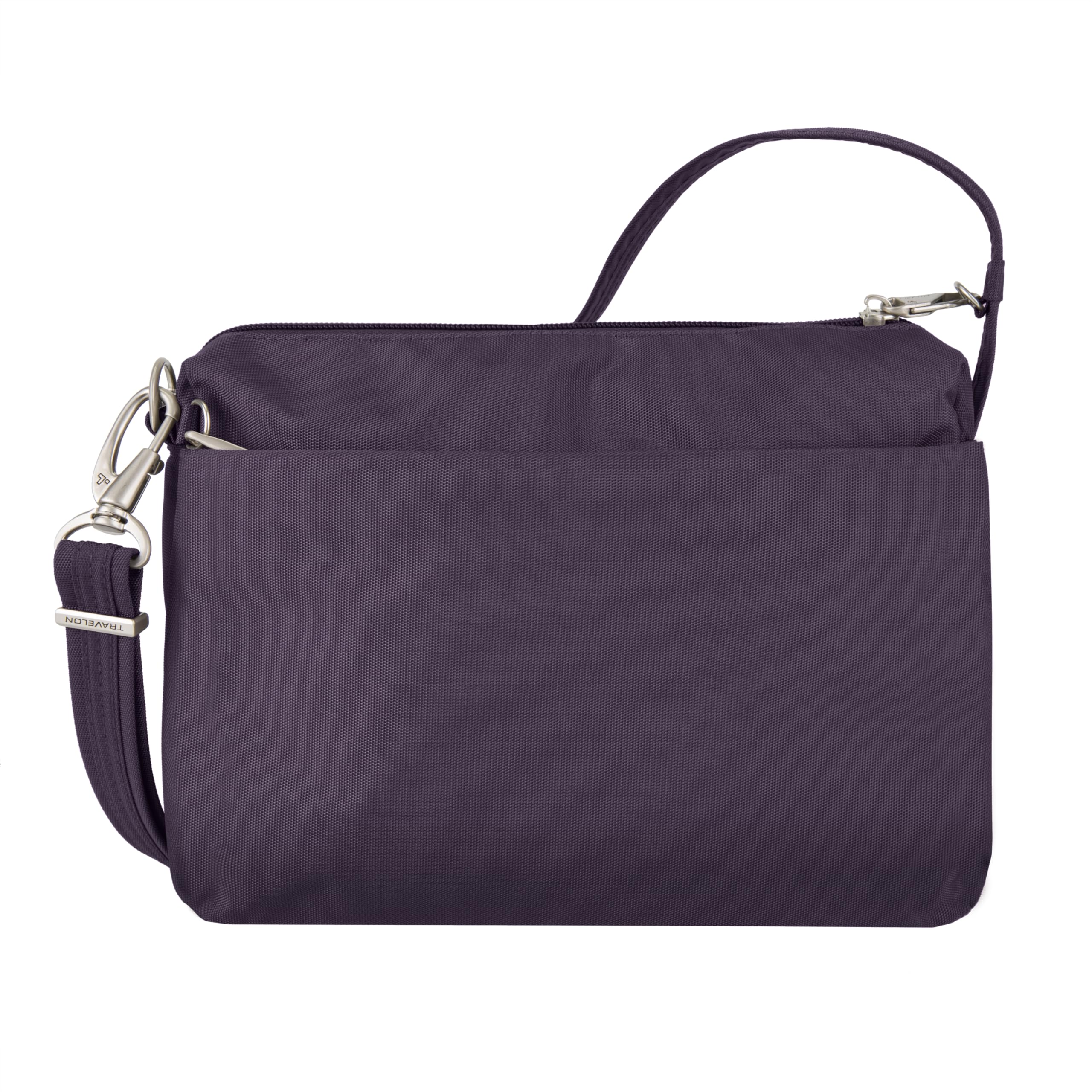 Travelon Unisex Anti-Theft Classic Small East/West Crossbody, Fioletowy, Rozmiar Uniwersalny