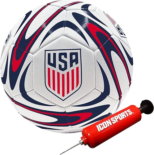 Miniatura 9 de Icon Sports Officially Licensed US Soccer Federation Soccer Ball USWNT Home
