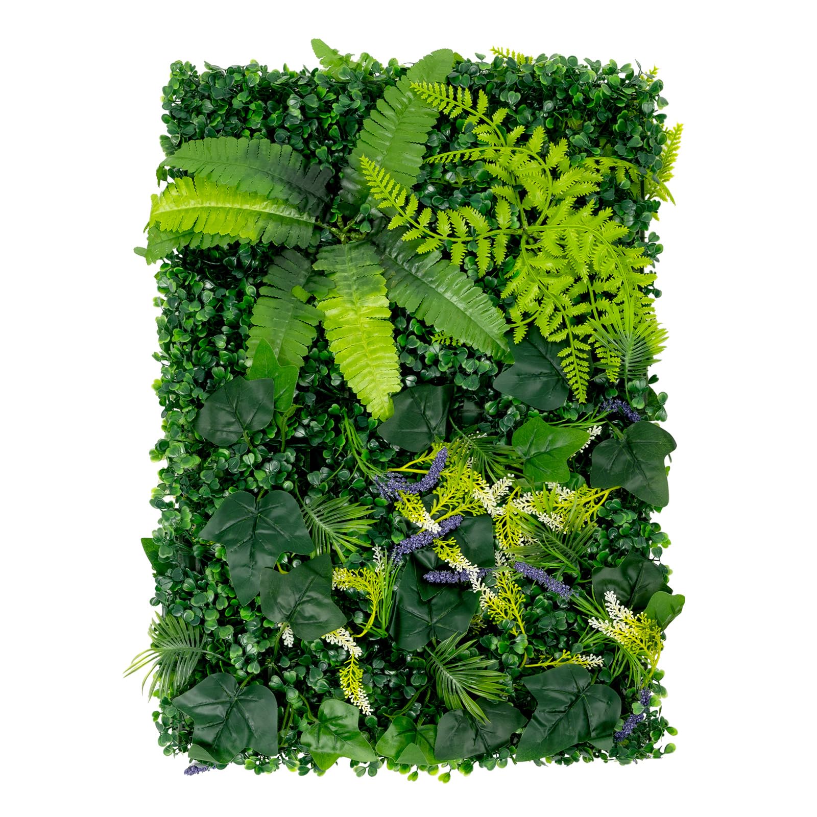 Pared de plantas artificiales, musgo para interior y exterior, plantas de pared, 6 unidades para jardín, patio trasero, decoración de boda, 60 × 40 cm