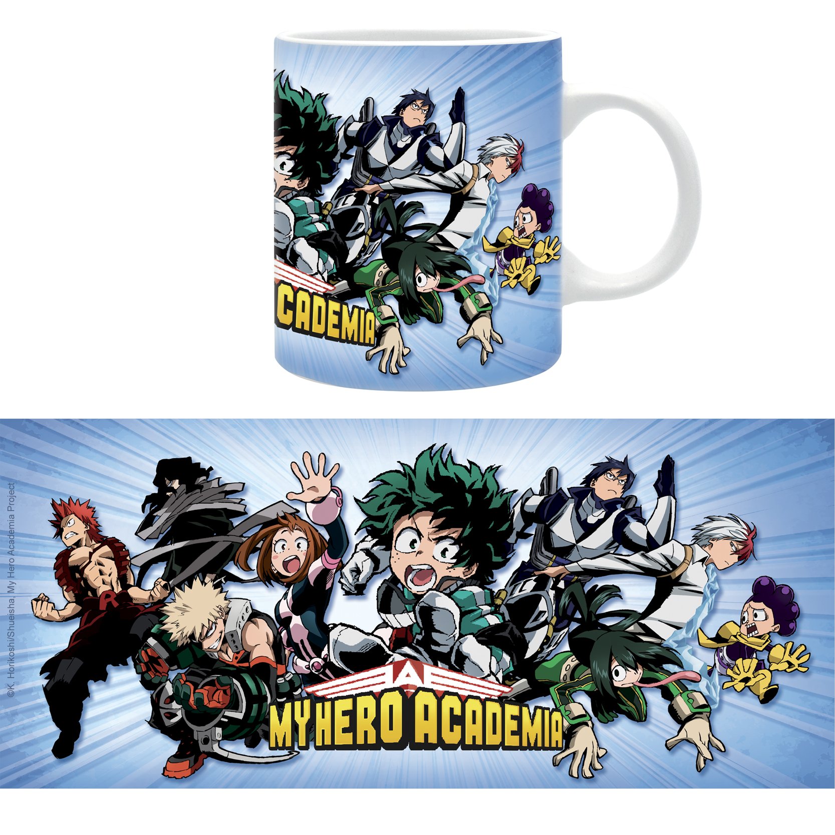 ABYSTYLE My Hero Academia Tasse – 320 Ml, Mit Deku & Klassenmotiv, Mikrowellen- Und Spülmaschinengeeignet