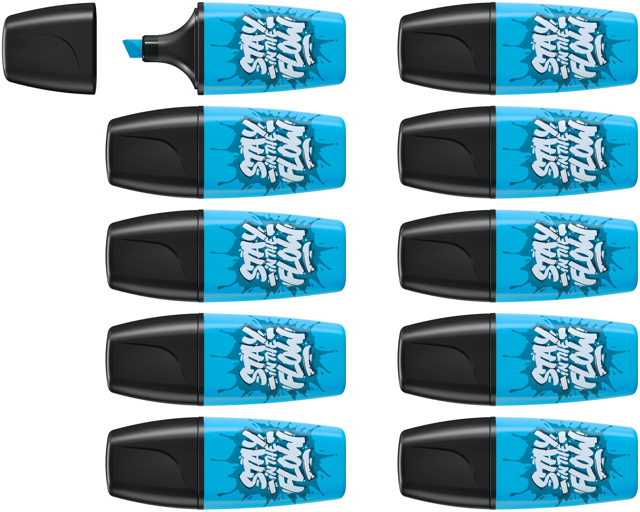 STABILO BOSS MINI by Snooze One - Highlighter - Pack of 10 - Blue