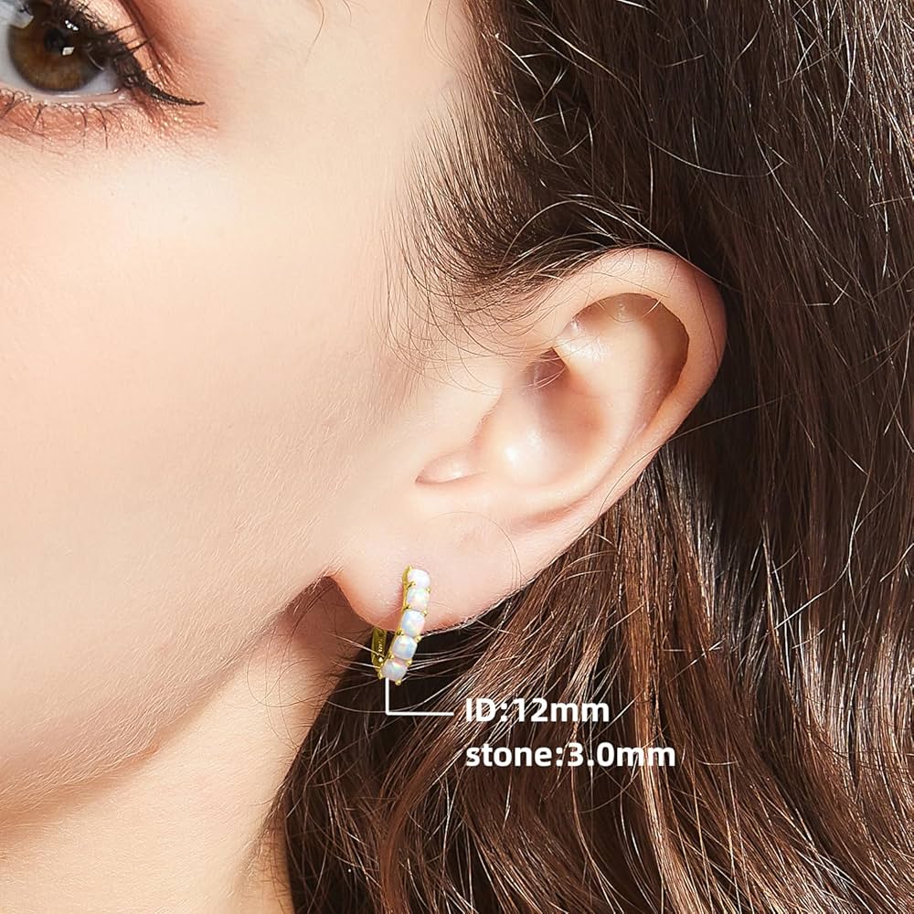 Amazon.com: Kosuwo 925 Sterling Silver Opal Earrings for