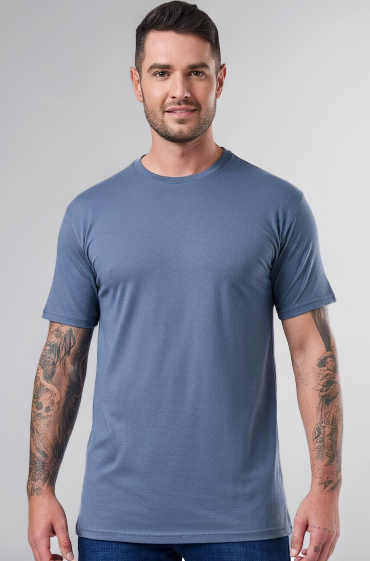 Cotton King Round Neck Plain Tshirts for Men - Slim Fit T Shirts for Men - Short Sleeve Mens Tshirt