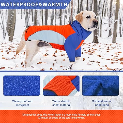Miniatura 4 de Due Felice Abrigo de forro polar para perro, abrigo de invierno para perros pequeños, medianos y grandes, chaqueta de nieve impermeable con agujero