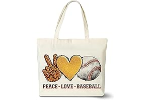 Peace Love Sports Canvas Tote Bag
