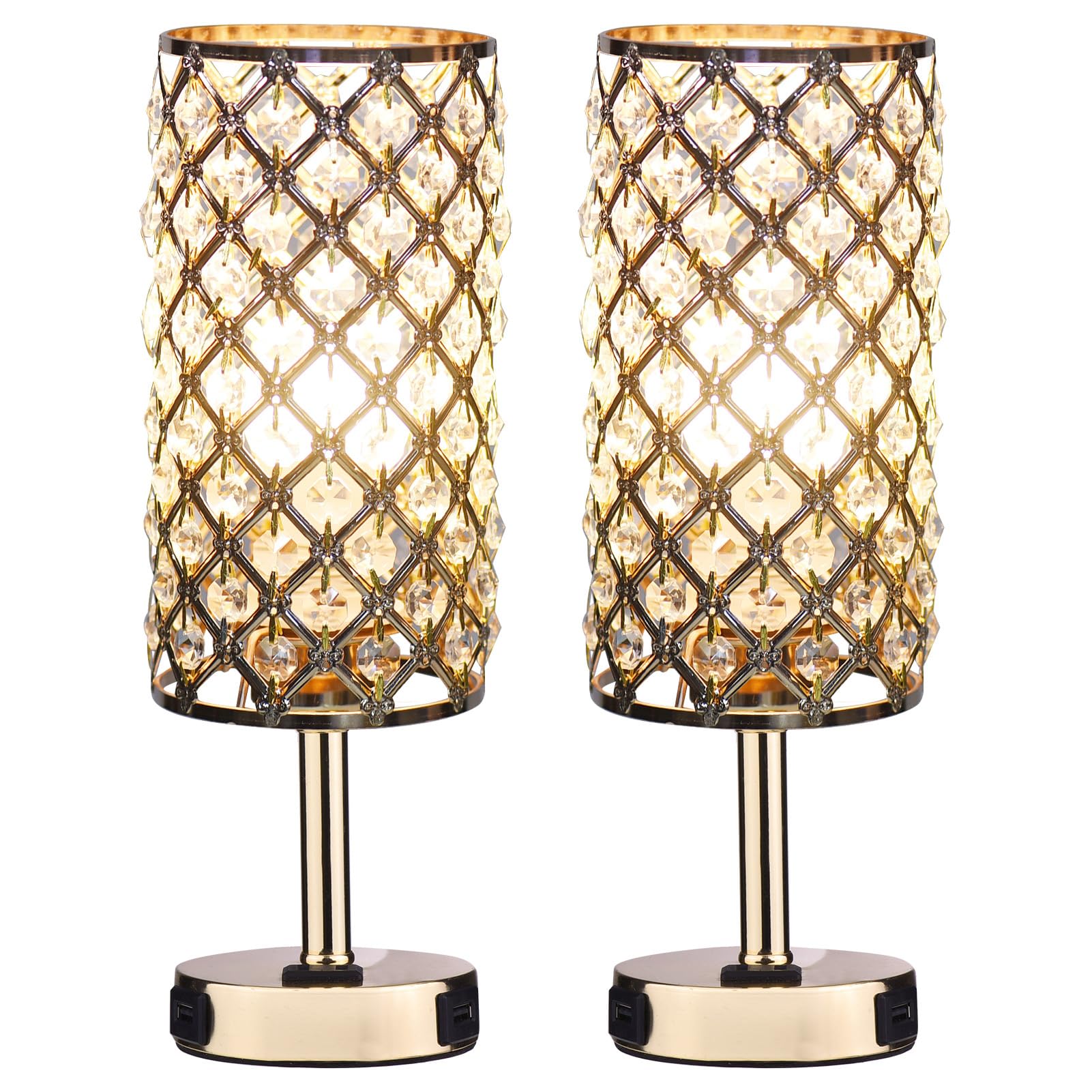 LED Desk Lamp Touch Control Dimmable Crystal Design 3 Levels