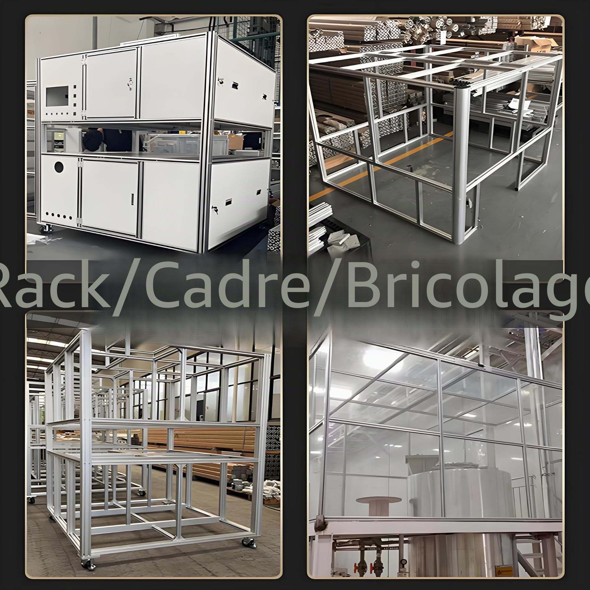 Profilés en aluminium noir 2020 V-Slot 4 pièces 300mm Long