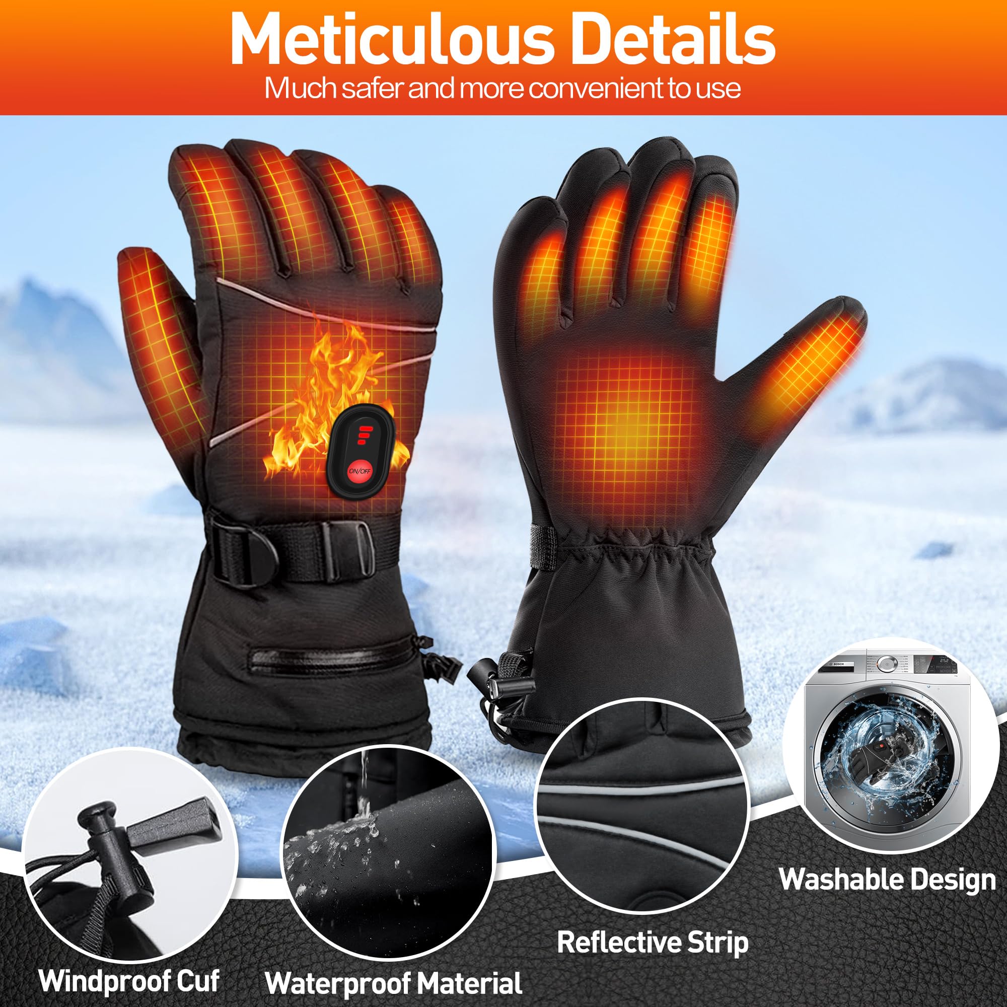 USB Beheizte Handschuhe Für Herren & Damen - 3 Temperaturstufen, Touchscreen & Wasserdicht