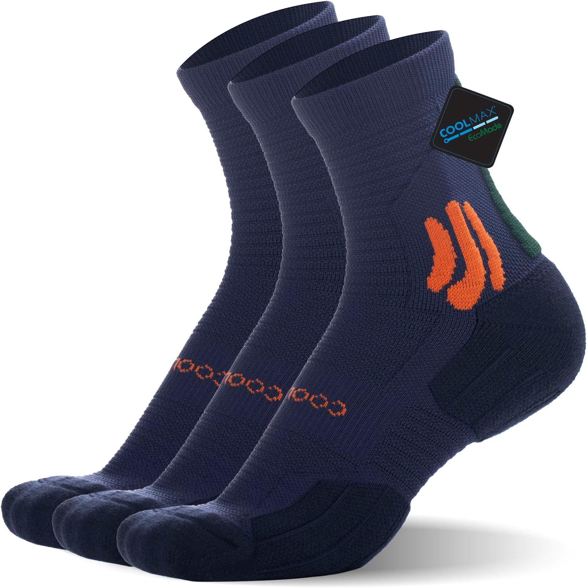 Coolmax Bamboo Viscose Compression Running Socks Quarter Crew Athletic Cushioned Breathable Anti Blister&Sweat&Odor