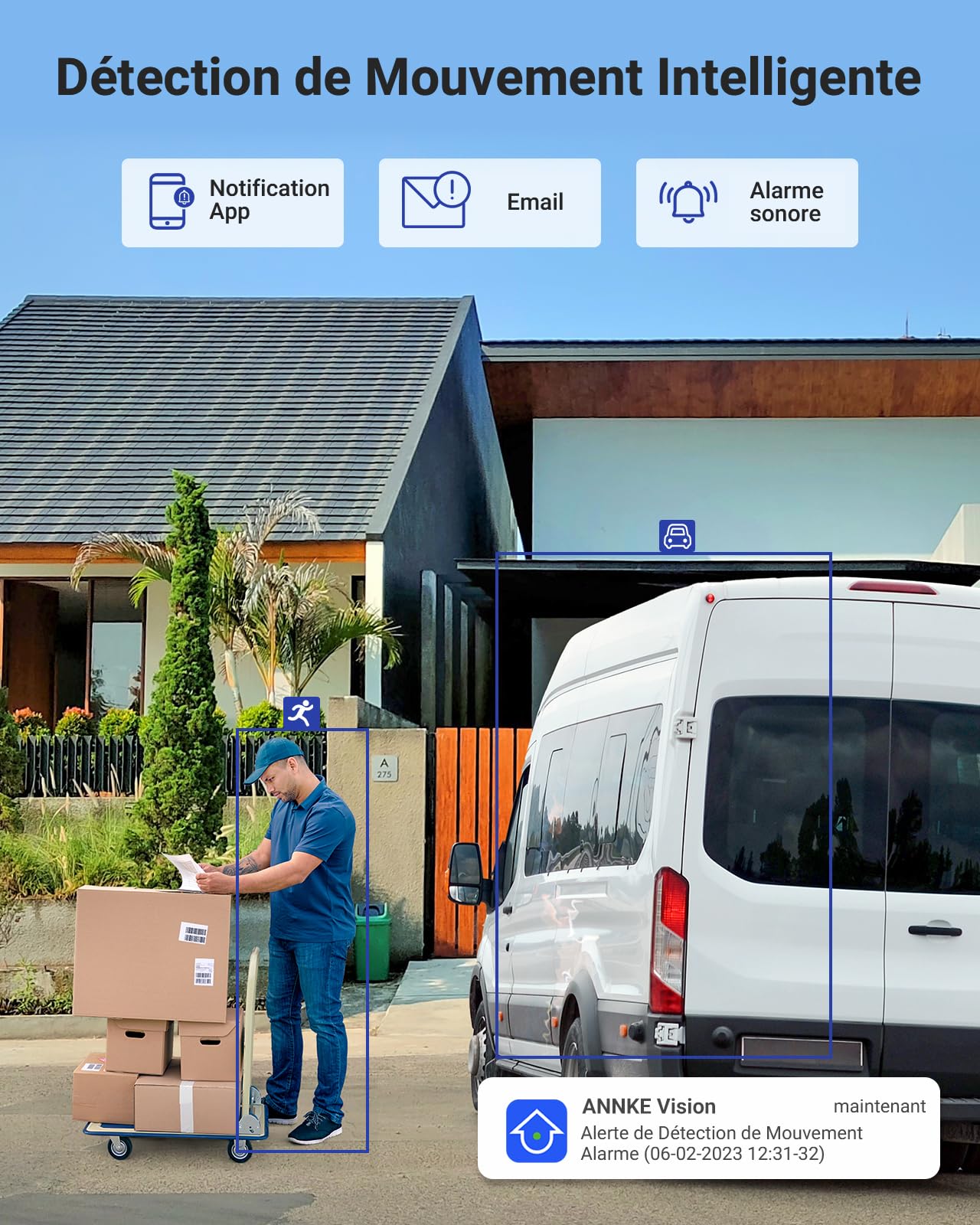 ANNKE 8CH 3K kamera monitoringowa zestaw z dźwiękiem i kolorowym noktowizorem, 5 MP Lite DVR rejestrator z rozpoznawaniem osób i pojazdu, dysk twardy 2 TB, 4 x 3K CCTV, analogowa kamera monitorująca z