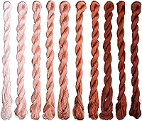 Vista 18 de Hilo de seda 100% natural, hilo de bordado hecho a mano hilo de seda 8 colores 360.9 ft cada uno (100)