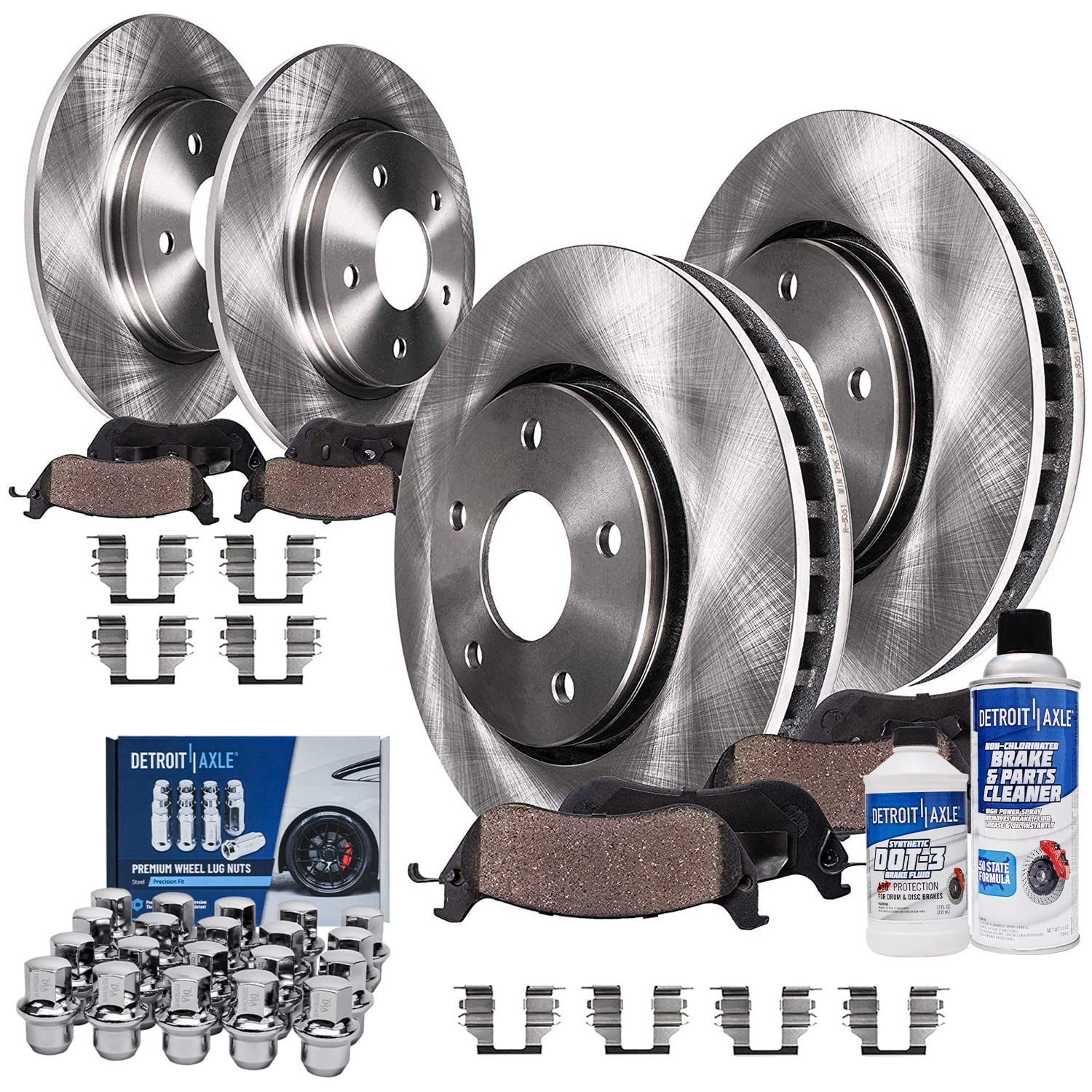 Detroit Axle - Brake Kit for 2012 Chrysler Town &amp; Country