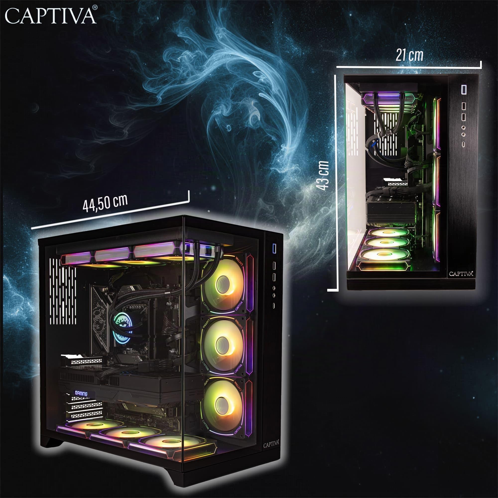 Captiva PC Highend Gaming I89-020 | Intel Core i9 14900KF | 64GB DDR5 RAM | NVIDIA GeForce RTX 5080 16GB | 2 TB SSD | Windows 11 Home