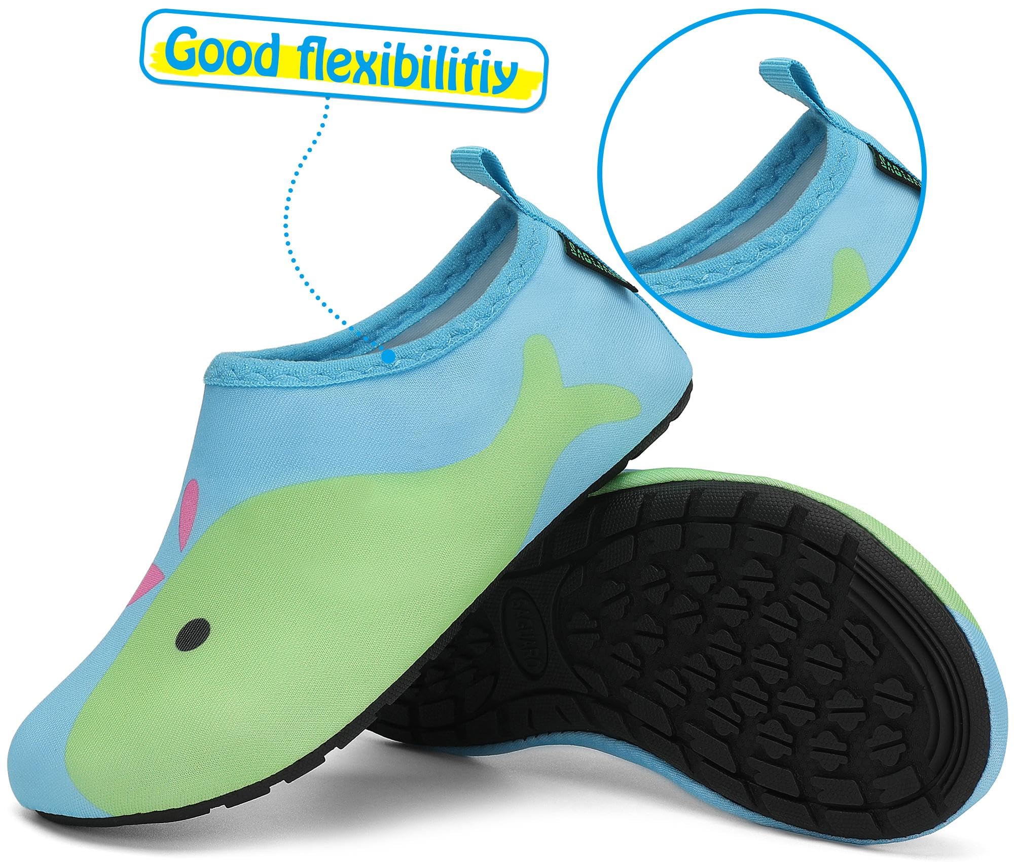 SAGUARO Escarpines Niño Niña Zapatos de Agua Antideslizante Zapatillas Agua Respirable Zapatillas Playa Escarpines Piscina Calzado para Natacion Surf Acuaticas Gr.18-37 EU