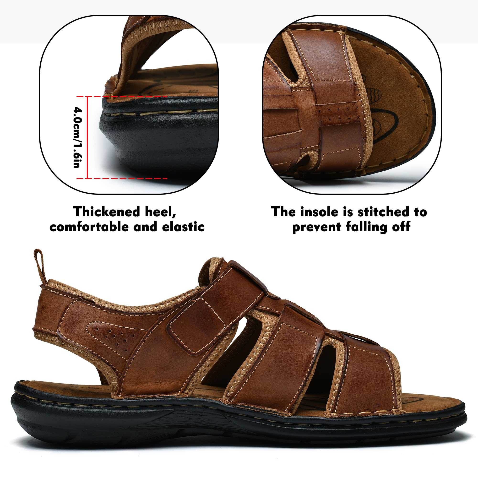 ArcBrothers Herren Business Casual Schuh Lederschuh für Männer Oxford Schuh Herren Casual Kleid Schuh für einfaches Gehen Freizeitschuh Braun Schwarz