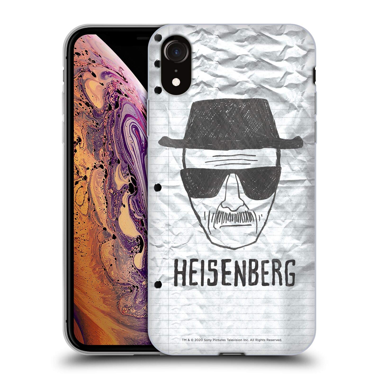 Head Case Designs Officially Licensed Breaking Bad Heisenberg Graphics Soft Gel Case Compatible with Apple iPhone XR