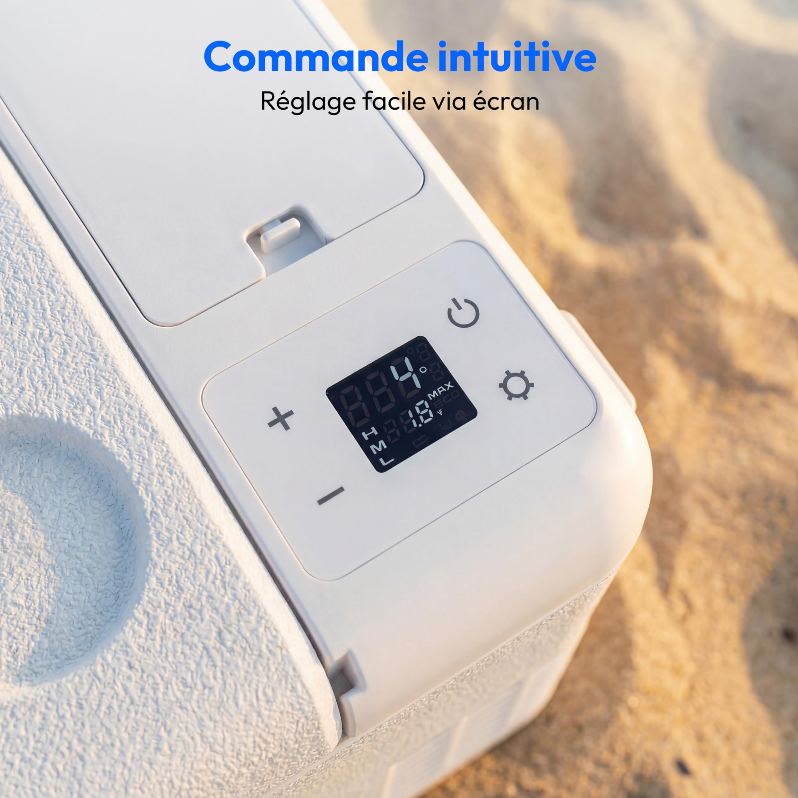 MEDION Glacière à compresseur portable 28 L, électrique mini réfrigérateur, 12 V 24 V 230 V adaptateur voiture camion camping bateau festival, MD370027
