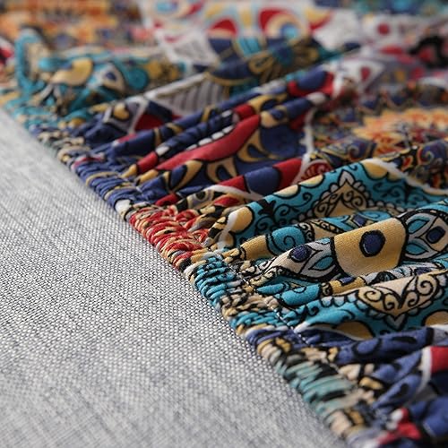 Vista 9 de Funda estampada para futón, fundas elásticas para sofá cama, tamaño matrimonial, individual, queen, sin brazos, fundas protectoras con parte Youmeng