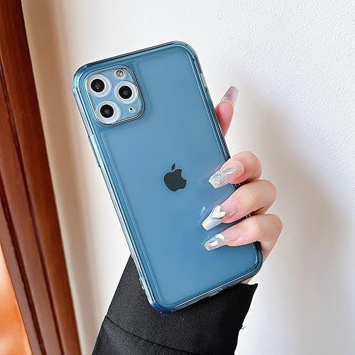 ZTOFERA Funda para iPhone 11 Pro Max 6.5 pulgadas, Transparente Suave Silicona Bumper Protector Retro Color Transparente A Prueba de Golpes Caja Del