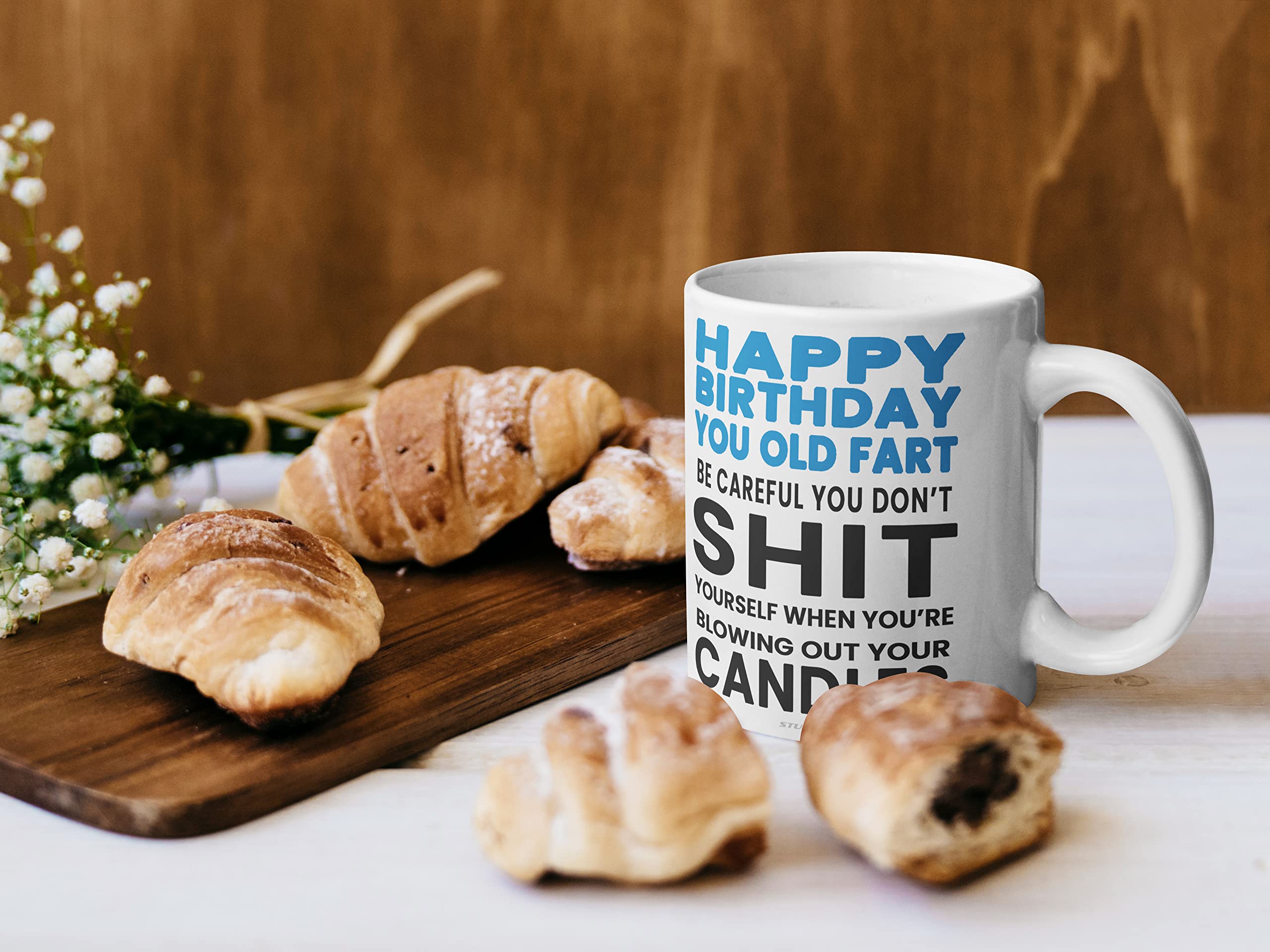 Cadeau Amusant Pour Homme Et Lui – You Old Fart – Tasse D'anniversaire Grossière Pour Papa, Oncle, Grand-père, Blague, Humour, 325 Ml, Tasse à Café En Céramique Lavable Au Lave-vaisselle