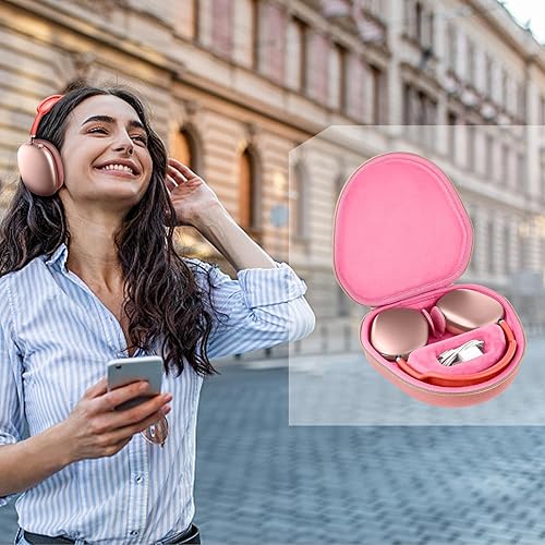 Miniatura 9 de co2CREA Funda Rígida con Modo de Reposo Reemplazo para Auriculares Apple AirPods Max Inalámbricos de Diadema (Funda Rosa Pálido) 3-Estuche