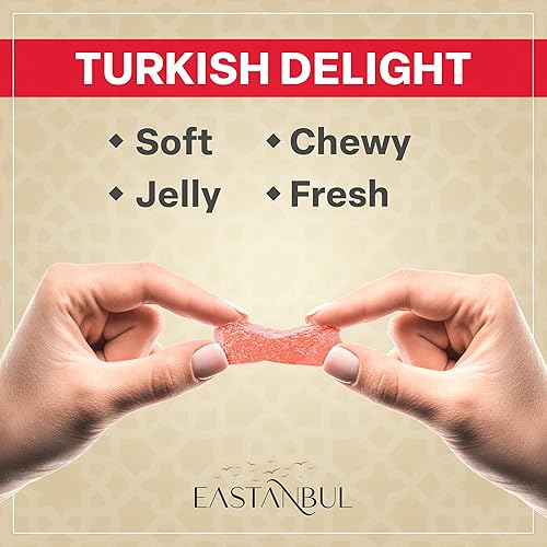 Miniatura 6 de Eastanbul Turkish Delight Rose, 8.8 onzas, caramelos turcos, caramelo de rosa, Lokum, Loukoumi, regalos de Narnia, regalos veganos, sin gluten