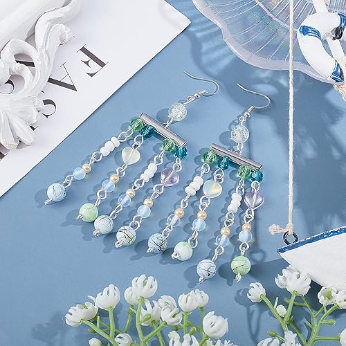 Vista 3 de UNICRAFTALE Cerca de 100 piezas de 10 tamaños deslizantes en el extremo de cierre de tubo de cierre de hebilla de acero inoxidable cierres de tapas