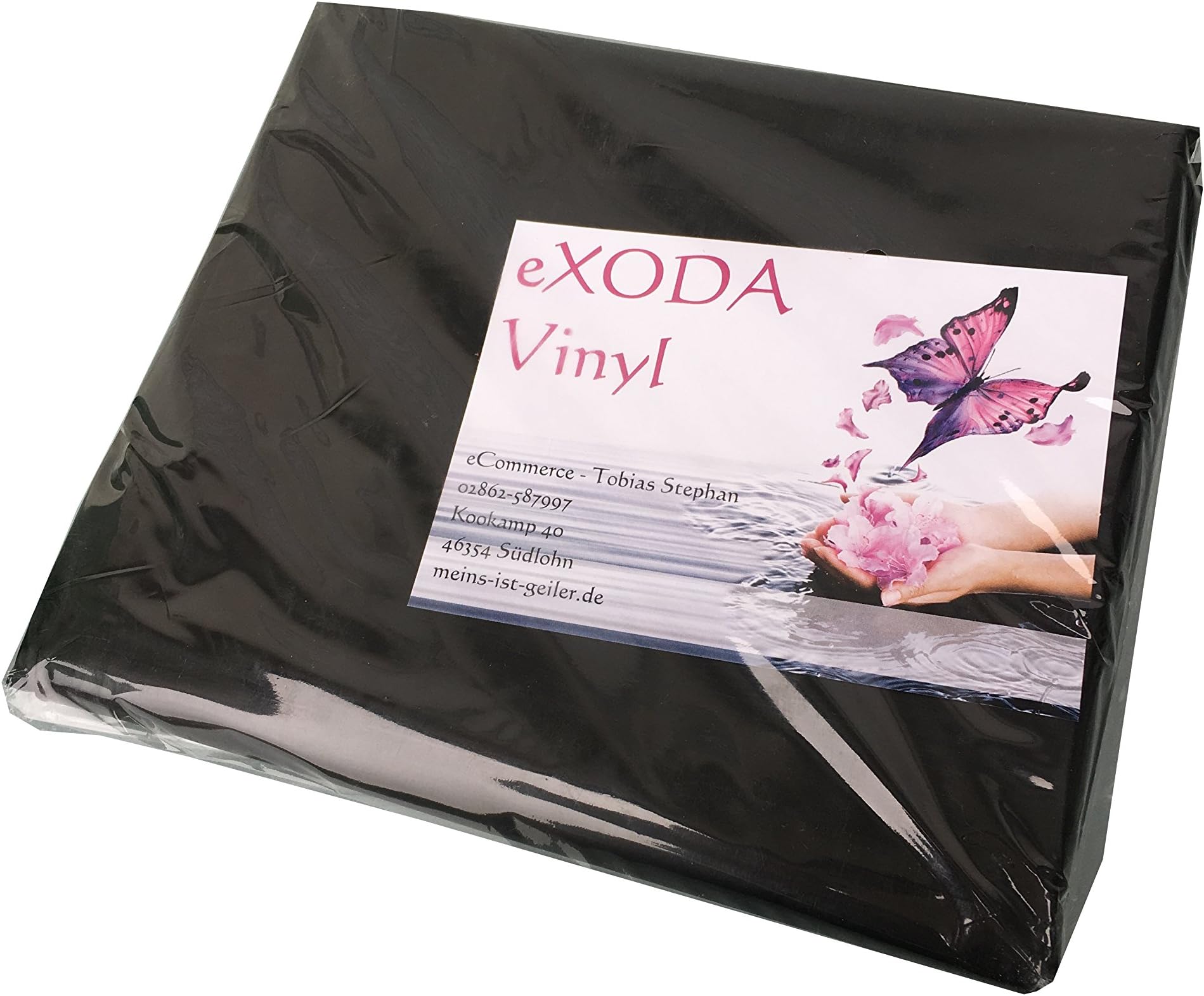 eXODA Mattress Cover 180x260cm, Black - Waterproof Incontinence Sheet for Children & Adults, Washable Vinyl Underlay, Zipper Closure