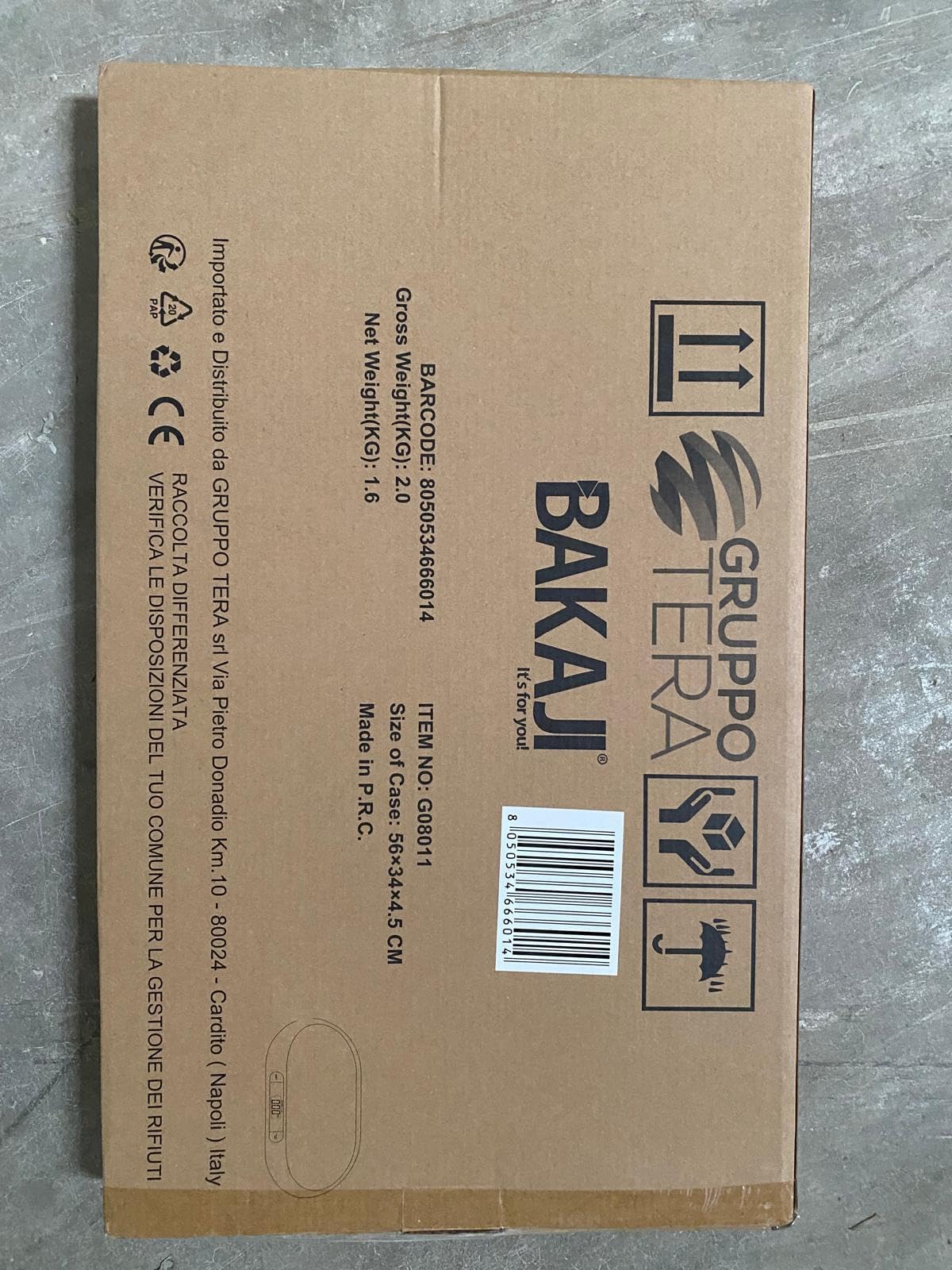 BAKAJI Balance électronique pesant enfants bébé avec affichage numérique LCD Balance pesant bébé 20 kg/44 arrêt automatique et Tara couleur blanche