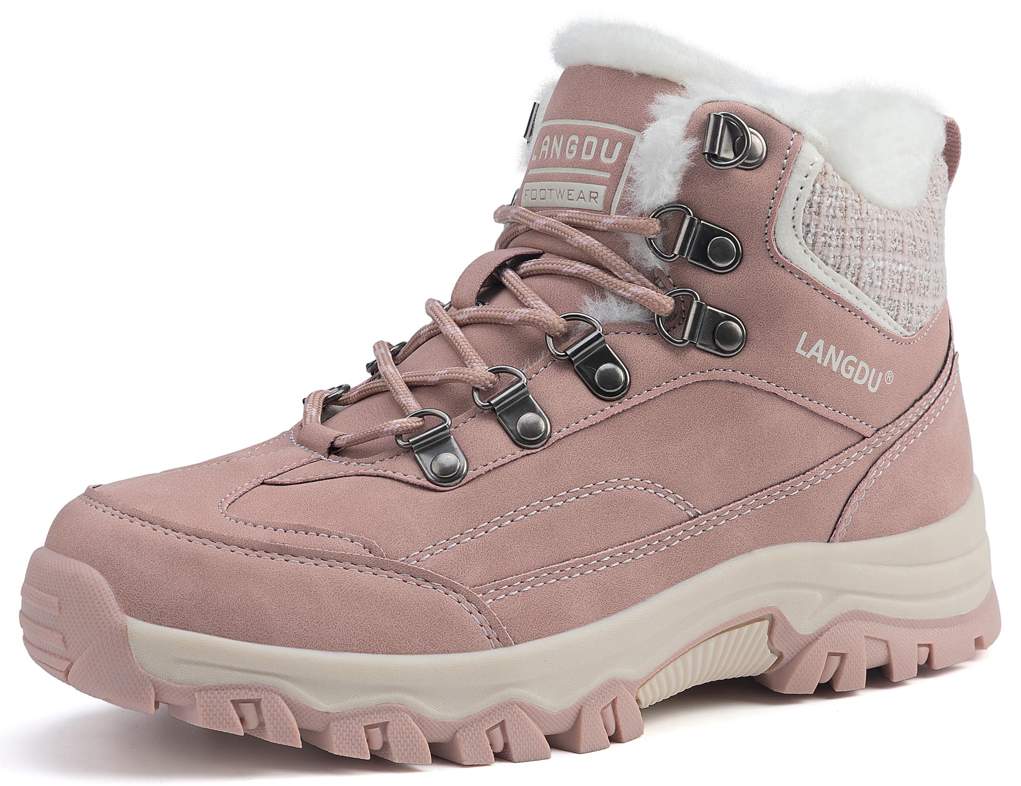 LANGDU Botas de Mujer Invierno Zapatos Impermeables Trekking Botines 37-42EU
