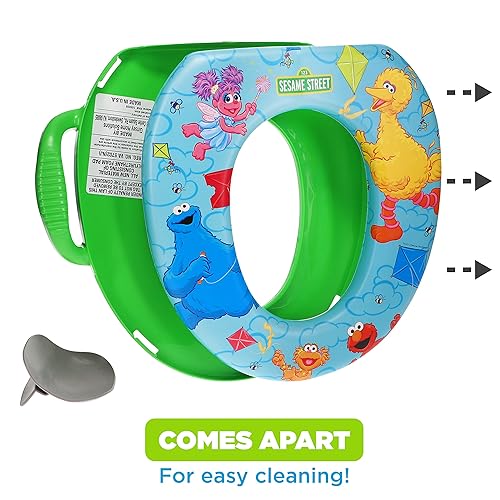Miniatura 3 de Sesame Street "Let's Fly a Kite" Asiento suave para ir al baño y asiento de entrenamiento para ir al baño - Cojín suave, entrenamiento para ir al