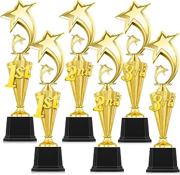 Foilswirl 1st 2nd 3rd Place Trophy Set Trophy Award