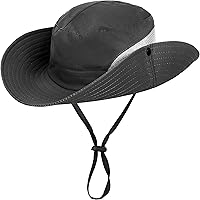 Vista 27 de Sombrero de pesca de playa de ala ancha para mujer, con protección UV, plegable, con agujero para cola de caballo