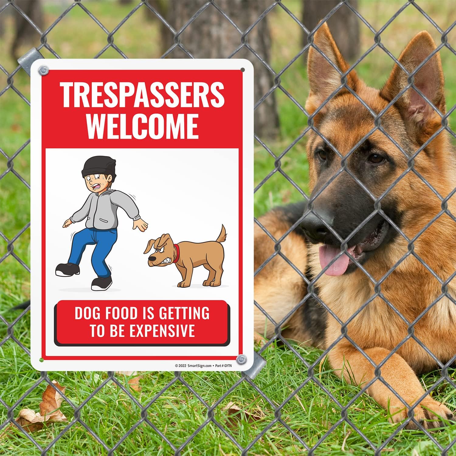 SmartSign Letrero de metal con texto en inglés «Trespassers