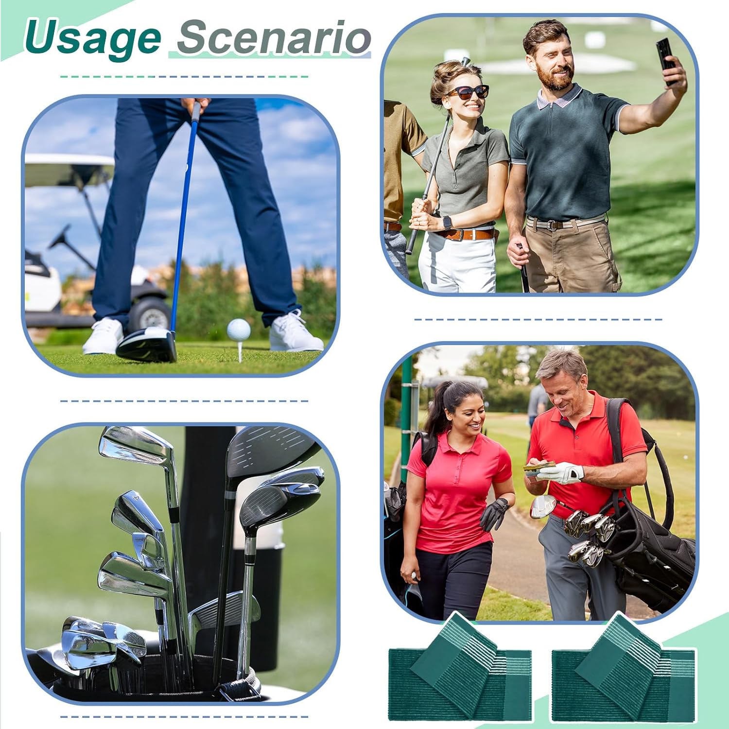 Mixweer Caddy Golf Towel 22" x 42" Large Caddy Towel Camping Sport Towels Cotton Soft Towels for Man Golf Lovers - Image 6