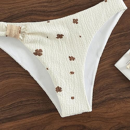 Miniatura 6 de JUNGE Bikini Set for Women Bathing Suits Push Up Halter Bandage Bikinis Floral Printed Swim Bottoms Beach Two Piece Swimsuits