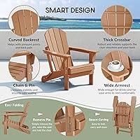 Vista 129 de WestinTrends Malibu - Juego de 2 sillas Adirondack plegables de polietileno para exteriores, color lima