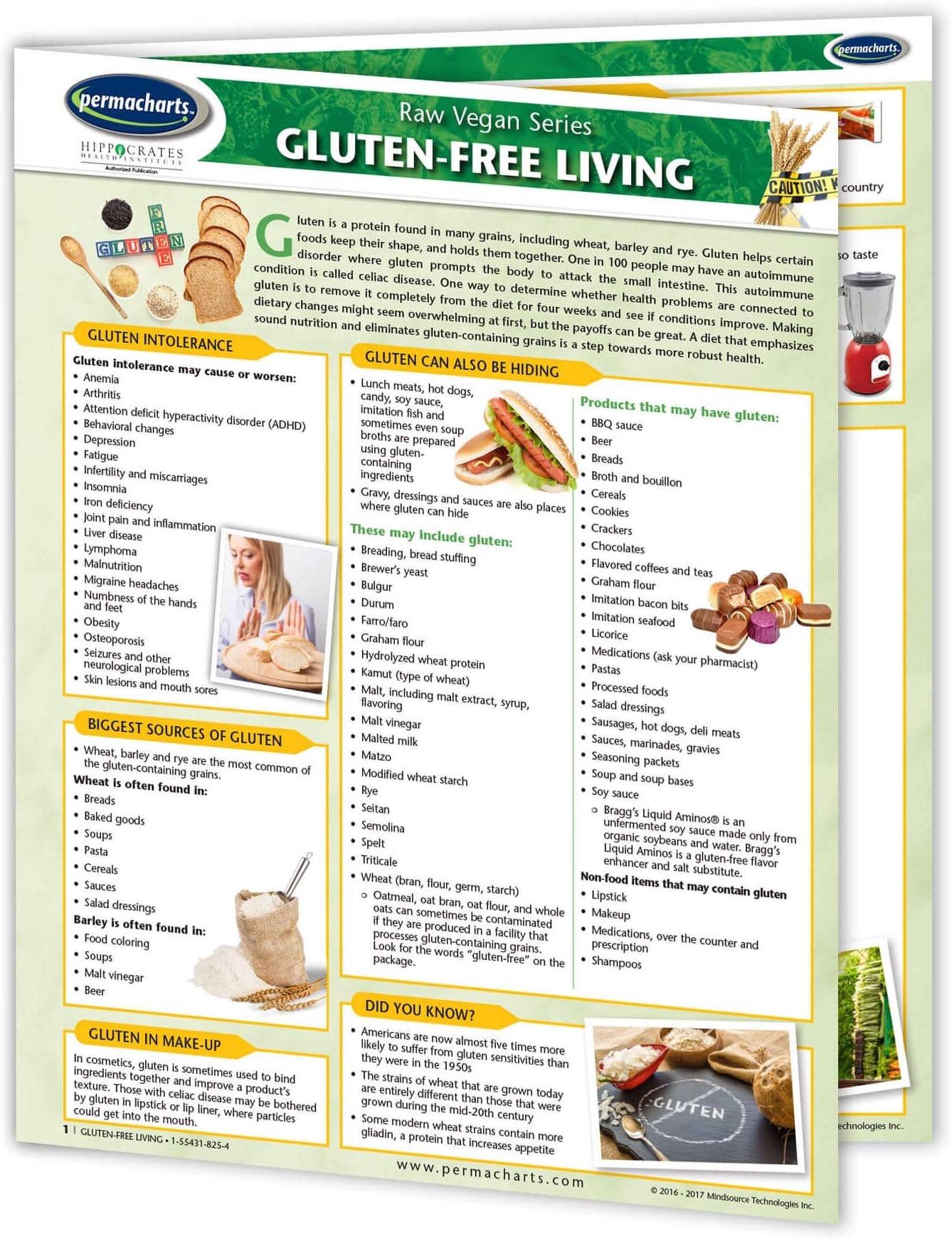 - Gluten Free Diet Guide - Quick Reference Guide by Permacharts