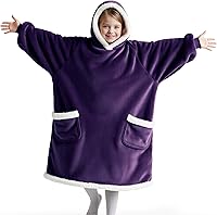 Vista 14 de Bedsure Manta con Capucha, Manta Portátil con Capucha como Regalos para Mamá, Sudaderas de Sherpa para Cumpleaños para Mujeres, Niños, Adolescentes