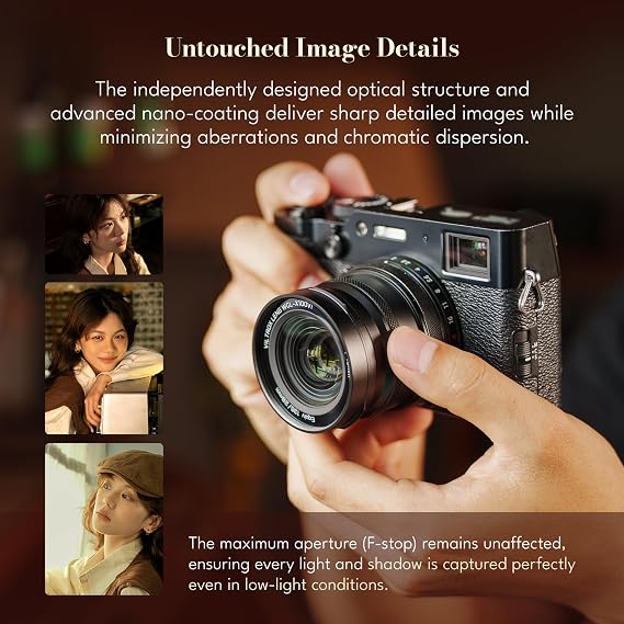 VILTROX WCL-X100VI Wide Conversion Lens Compatible with Fujifilm X100 Series, X100,X100V,X100VI,X100F,X100S Cameras (Black)