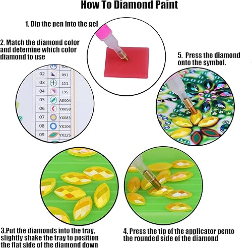 Miniatura 6 de Juego de 8 posavasos de pintura de diamante 5D, posavasos de diamantes para manualidades y manualidades, posavasos de diamante para mesa de café,